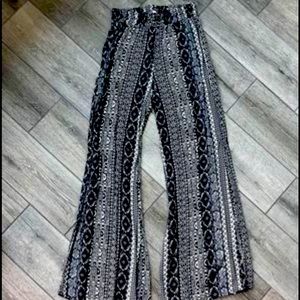 High-Waisted Flare Tribal Pants - Size M